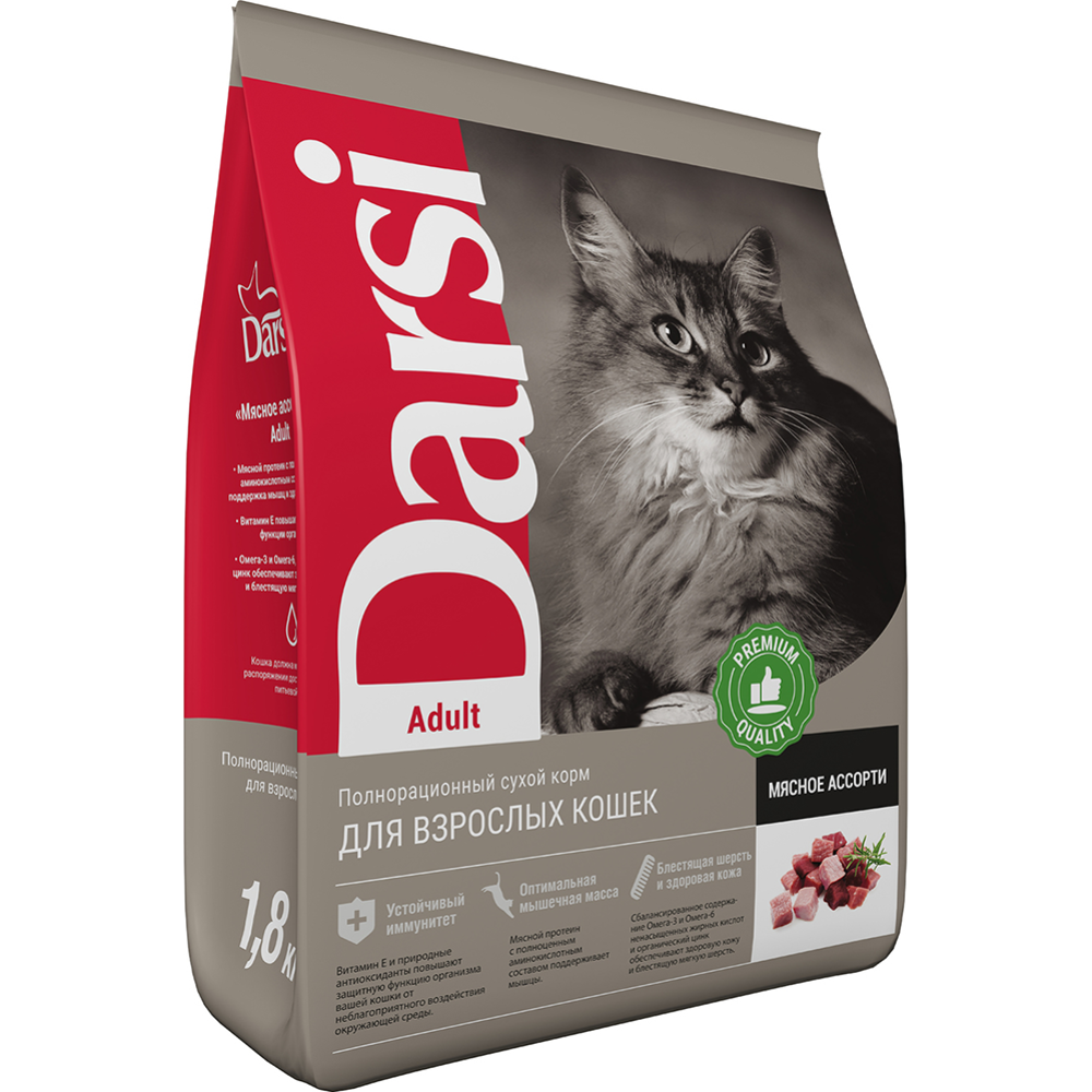 Корм для кошек «Darsi» Adult, Мясное ас­сор­ти, 37148, 1.8 кг