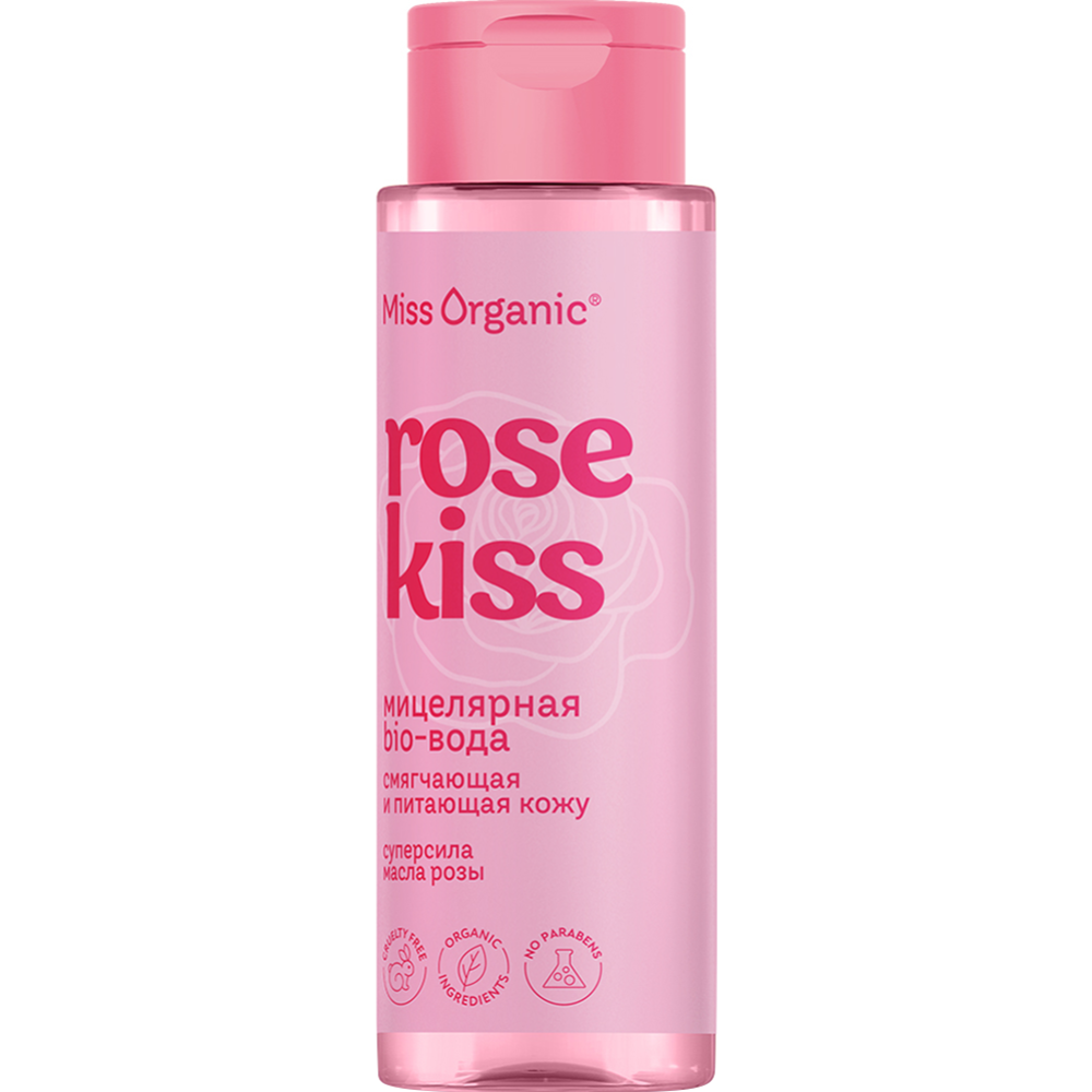 Вода мицеллярная «Miss Organic» Rose Kiss, смягчающая и питающая, 190 мл
