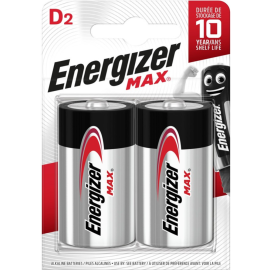 Батарейка «Energizer» MAX Alk D/LR20 BP2, E301533400, 2 шт