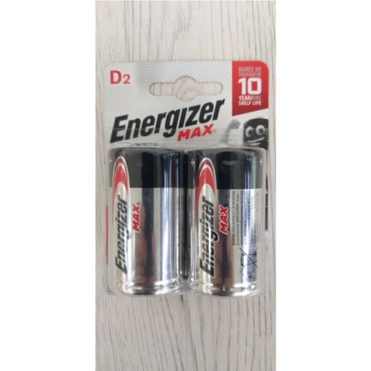 Батарейка «Energizer» MAX Alk D/LR20 BP2, E301533400, 2 шт