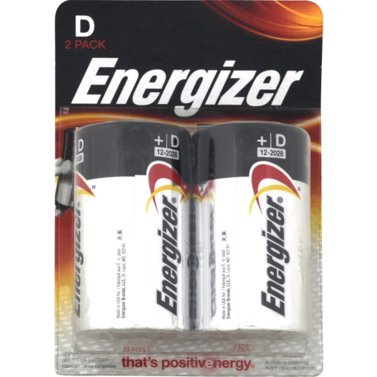 Батарейка «Energizer» MAX Alk D/LR20 BP2, E301533400, 2 шт