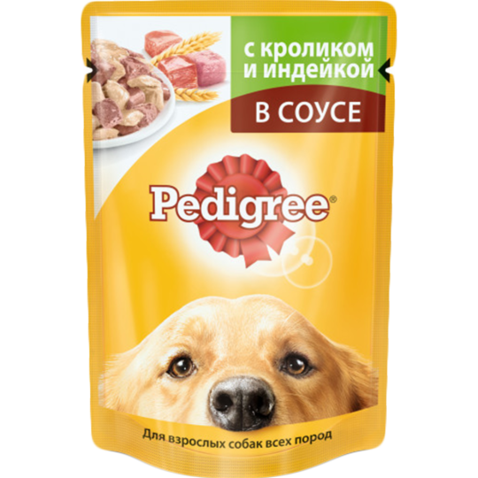 Корм для собак «Pedigree» с кроликом и индейкой, 100 г