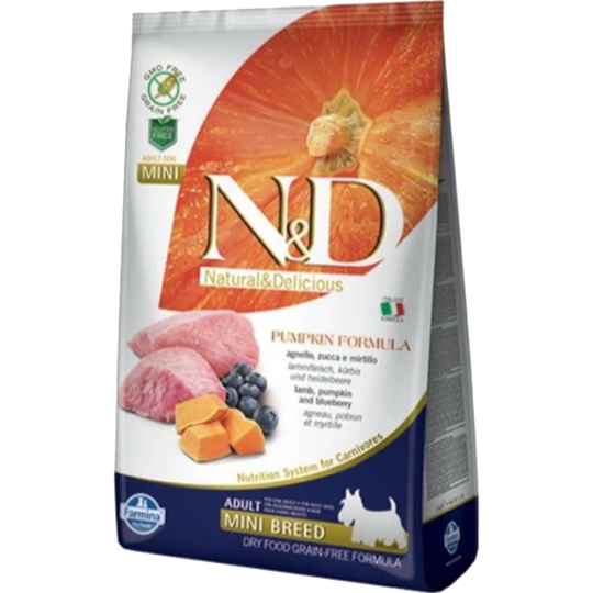 Корм для собак «Farmina» N&D Adult Mini Grain Free, Lamb&Pumpkin, 2.5 кг