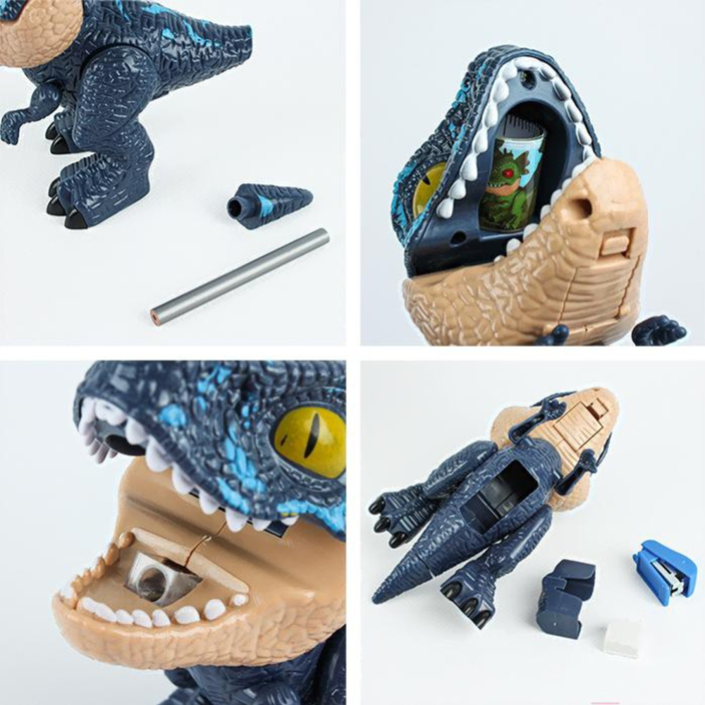 Детский канцелярский набор «Darvish» Динозавр, DV-13571-4, 5 в 1, синий