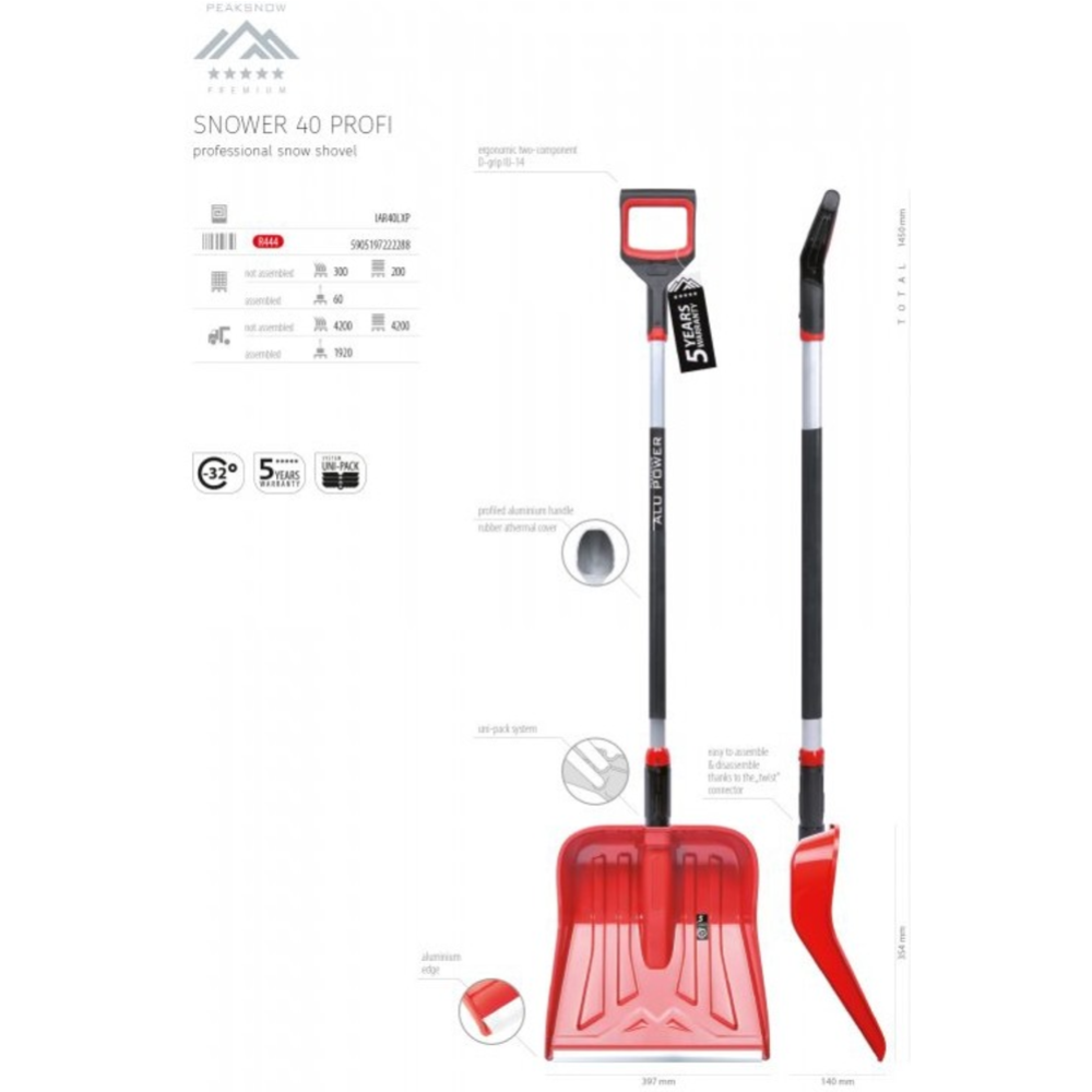 Snower 50 Profi Ergo shovel - Prosperplast