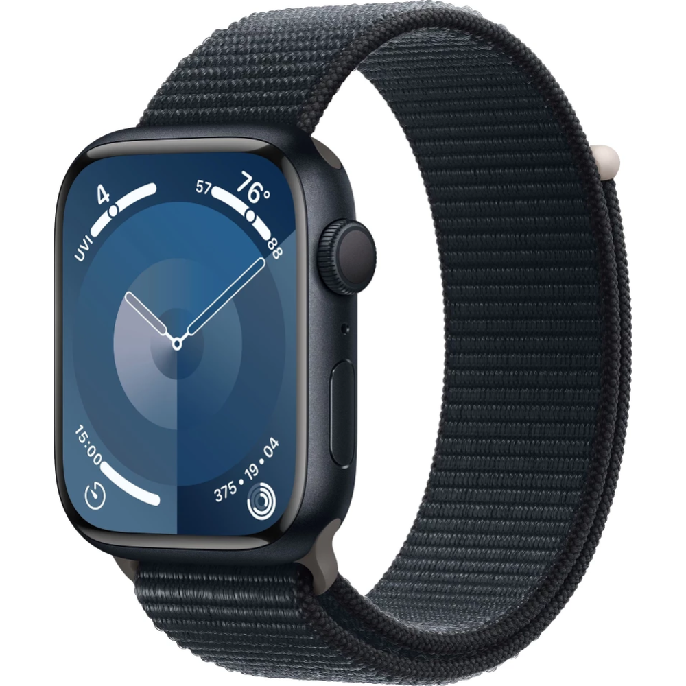 Умные часы «Apple» Watch Series 9, GPS, 45mm, midnight, плетеный ремешок
