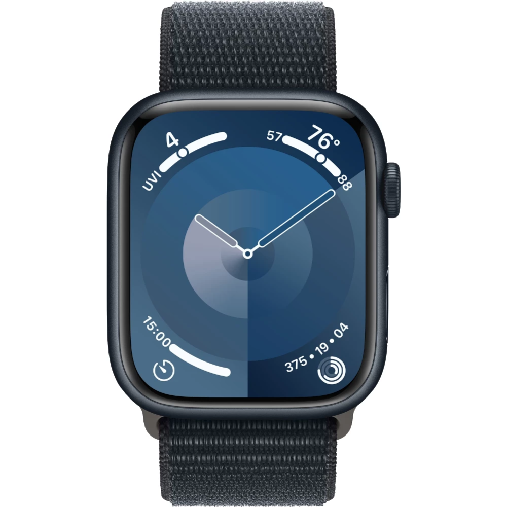 Умные часы «Apple» Watch Series 9, GPS, 45mm, midnight, плетеный ремешок