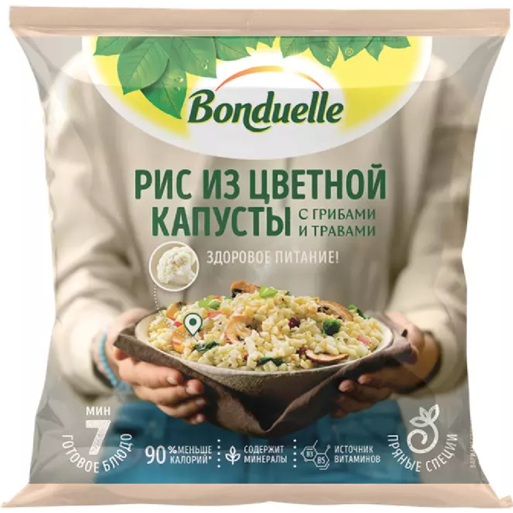 Овощная смесь «Bonduelle» рис из цветной капусты с грибами и травами, 400 г #0