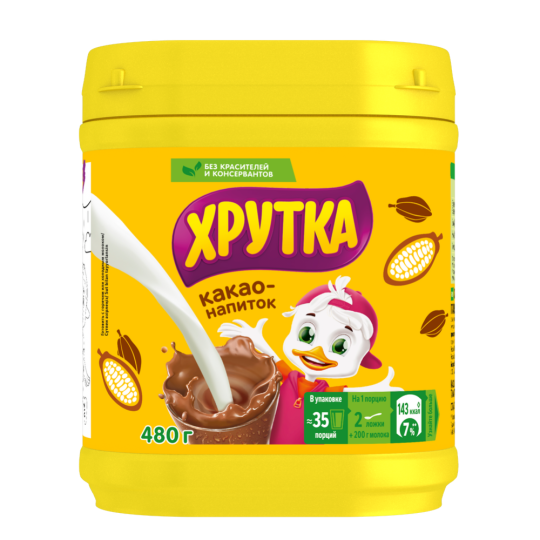 Какао-напиток «Хрутка» шоколадный вкус, 480 г