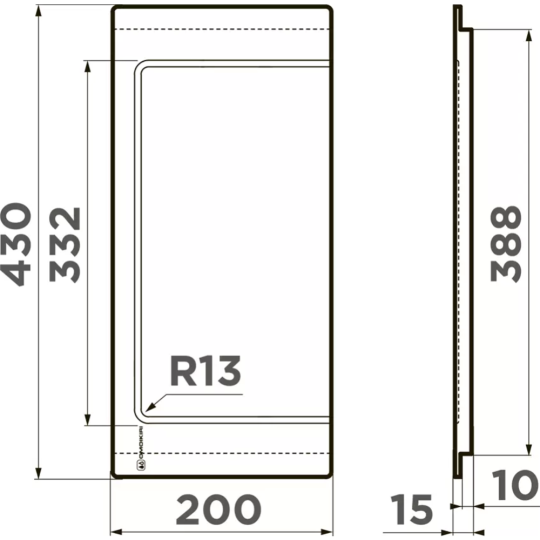 Разделочная доска на мойку «Omoikiri» CB-05-WOOD-M, 4999053