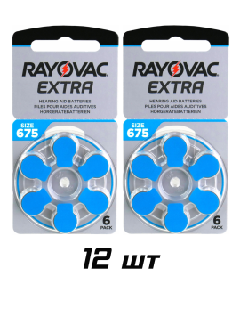 Батарейка Rayovac Extra 675 - (12шт)