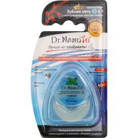 Зубная нить 5в1 «Dr.NanoTo» с мятой, 50 м