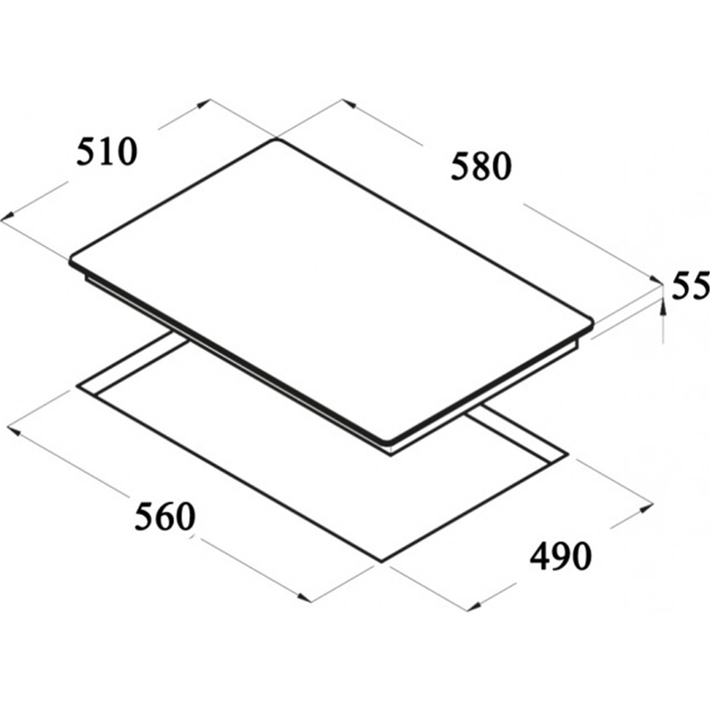 Газовая варочная панель «Schtoff» H 6105 P06 IS, белая матовая эмаль