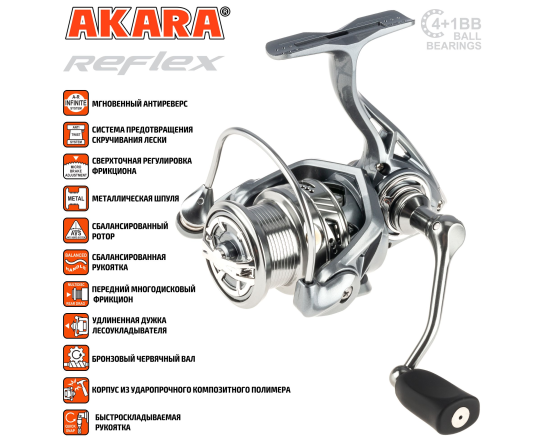 Катушка безынерционная Akara Reflex 3000 4+1bb