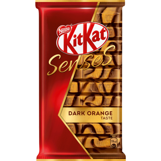 Шоколад «KitKat» Senses dark orange taste, декорированный, 112 г