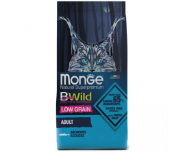 Сухой корм для кошек Monge Cat BWILD ADULT с анчоусом, 10 кг