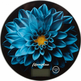 Ку­хон­ные весы «Мат­ре­на» MA-197, 008117, го­лу­бой цветок