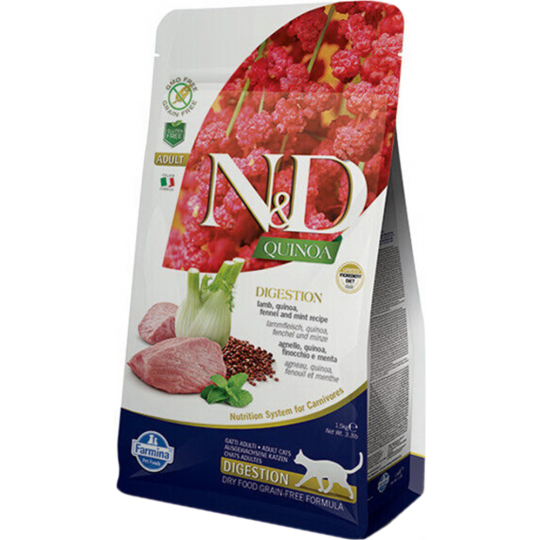 Корм для кошек «Farmina» N&D Grain Free, Quinoa Lamb&Fennel, 1.5 кг