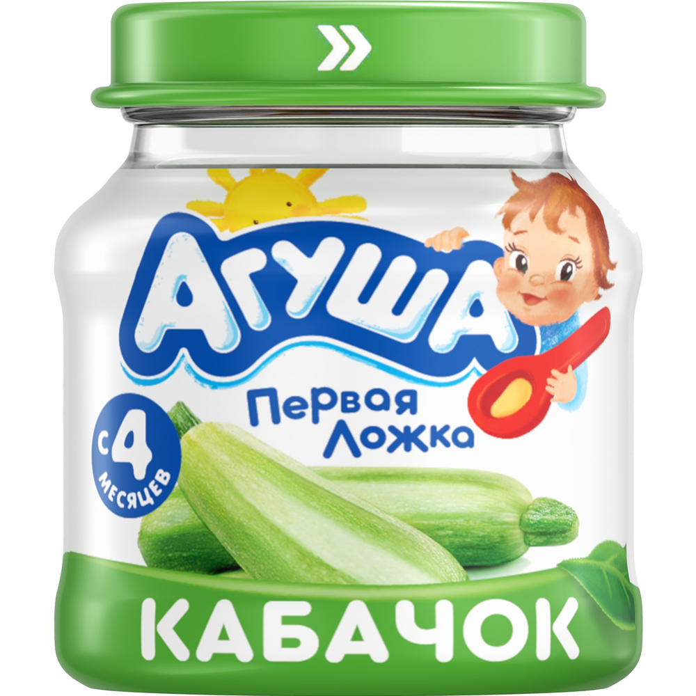 Пюре овощное «Агуша» кабачок, 80 г #0