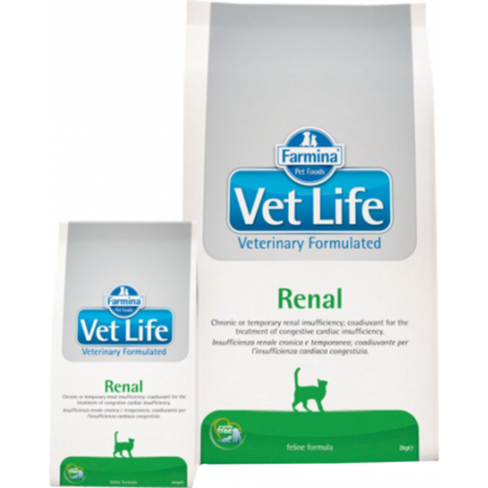 Корм для кошек «Farmina» Vet Life Renal, рис/курица, 2 кг