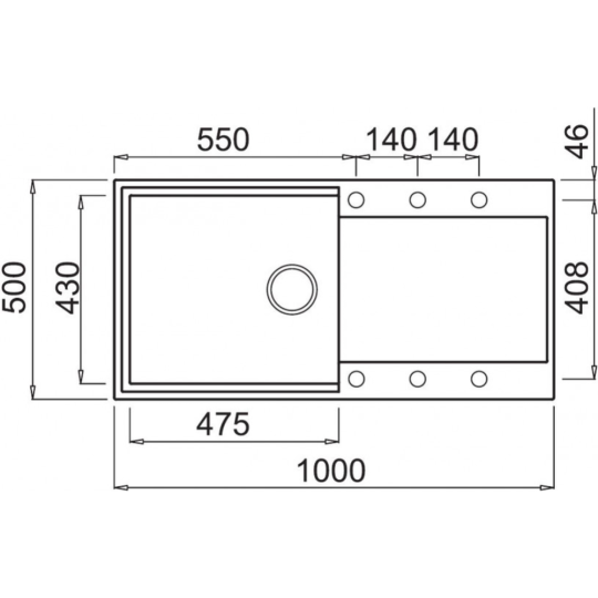 Мойка кухонная «Elleci» Easy 480 G68, LGY48068, bianco