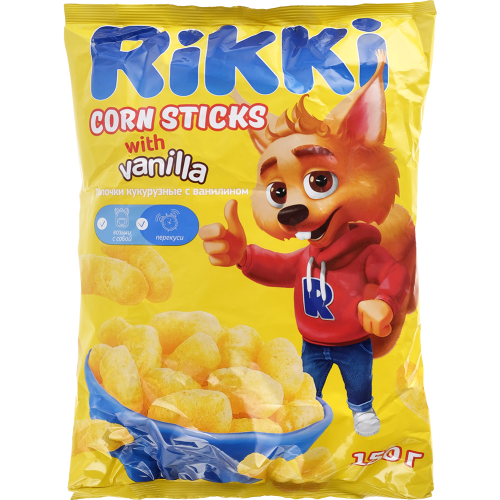 Кукурузные палочки «Rikki» сладкие, 150 г #0
