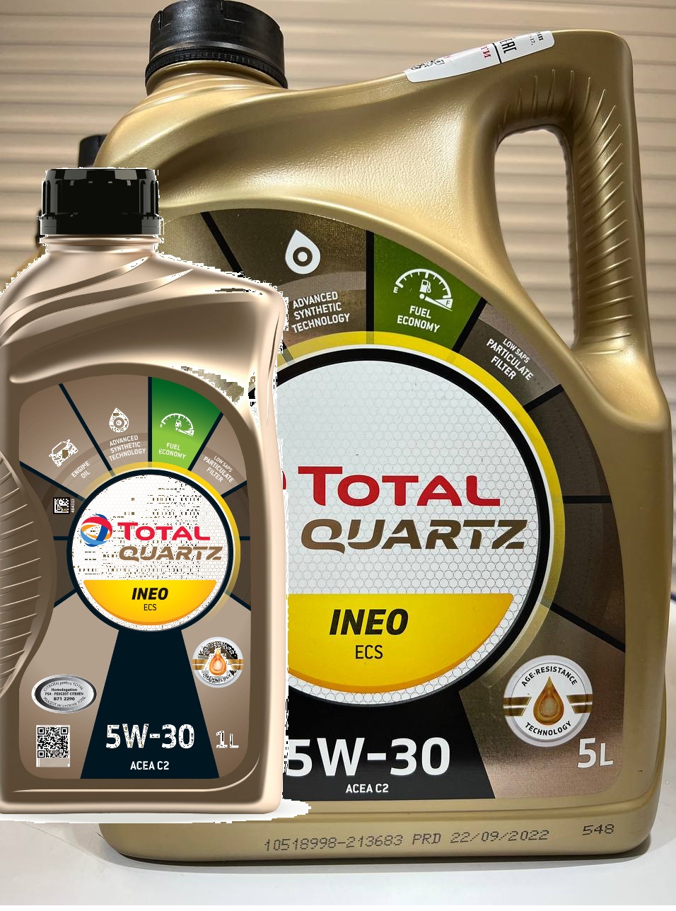 Моторное масло Total Quartz Ineo ECS 5W30 6Л (комплект 5л+1л либо 4л+1л+1л)