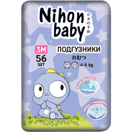 Подгузники детские «Nihon baby» Midi, 3M, 4-9 кг, 56 шт