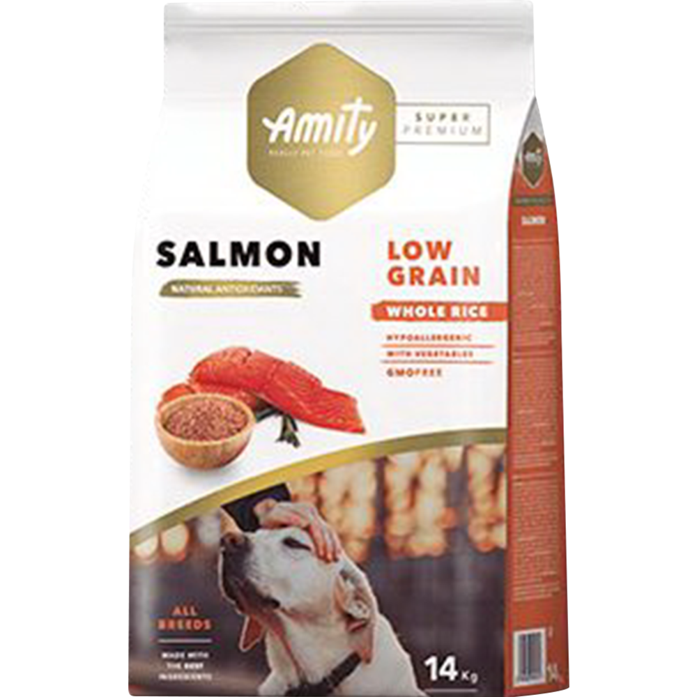 Корм для собак «Amity» Super Premium, лосось, 14 кг