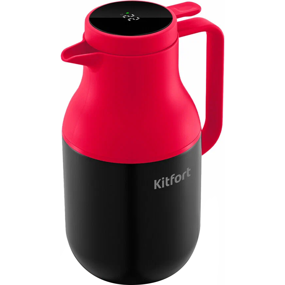 Термос для напитков «Kitfort» KT-1240-1, черный/малиновый, 1.6 л