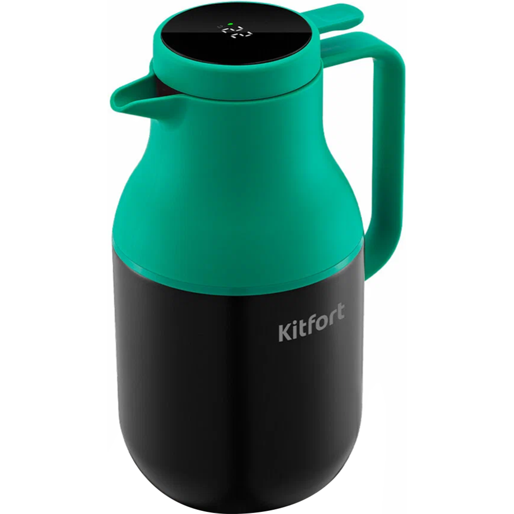 Термос для напитков «Kitfort» KT-1240-2, черный/зеленый, 1.6 л