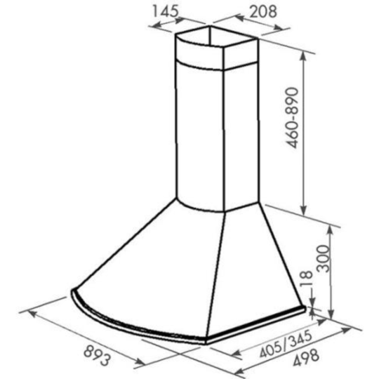 Вытяжка кухонная «ZorG Technology» Bora 750 90 M WH