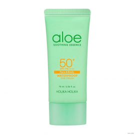 Водостойкий солнцезащитный крем с алоэ HOLIKA HOLIKA Aloe Waterproof Sun Cream SPF50+/PA++++ - 70 мл