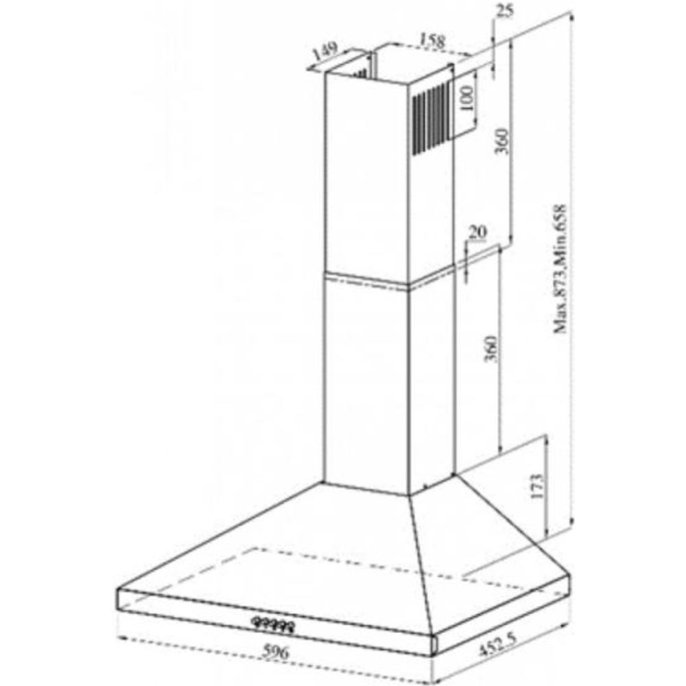 Вытяжка кухонная «ZorG Technology» Cesux 650 60 M BLR