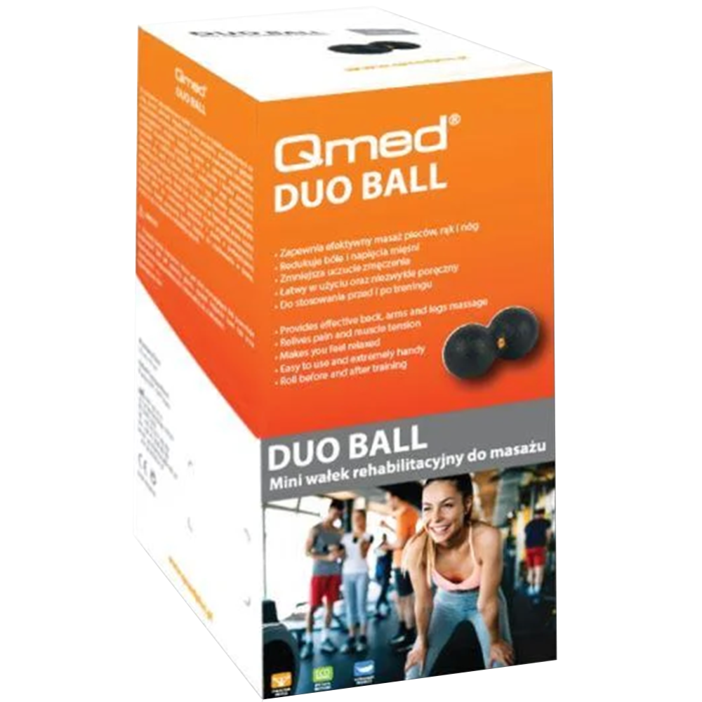 Валик для фитнеса «Qmed» массажный, Duoball, 16х8 см