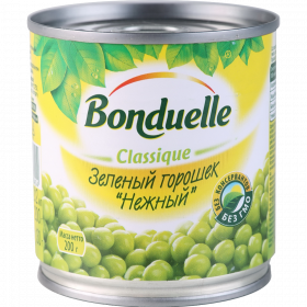 Го­ро­шек зе­ле­ный кон­сер­ви­ро­ван­ный «Bonduelle» нежный, 212 мл
