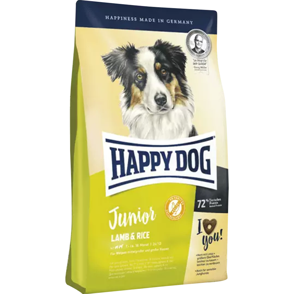 Корм для щенков «Happy Dog» Junior, Lamb&Ricе, 10 кг