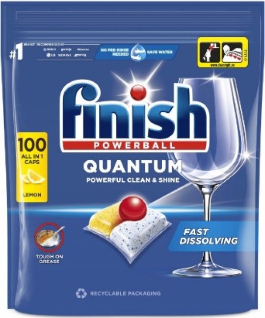 Таблетки для посудомоечных машин Finish Quantum Lemon (100 шт.)