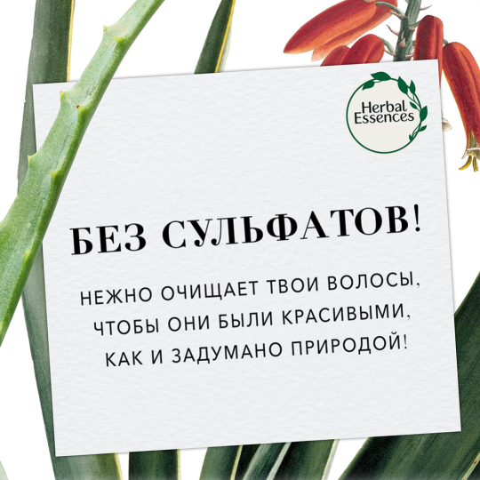 Шампунь для волос «Herbal Essences» Алоэ и Авокадо, бессульфатный, 380 мл