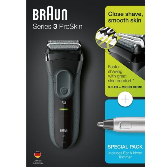 Электробритва «Braun» 3000s Series 3 + EN10