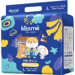 Под­гуз­ни­ки-тру­си­ки дет­ские «KissMe» Premium, размер L, 9-14 кг, 42 шт