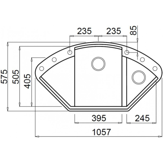 Мойка кухонная «Elleci» Easy CORNER G68, LGYCOR68, bianco