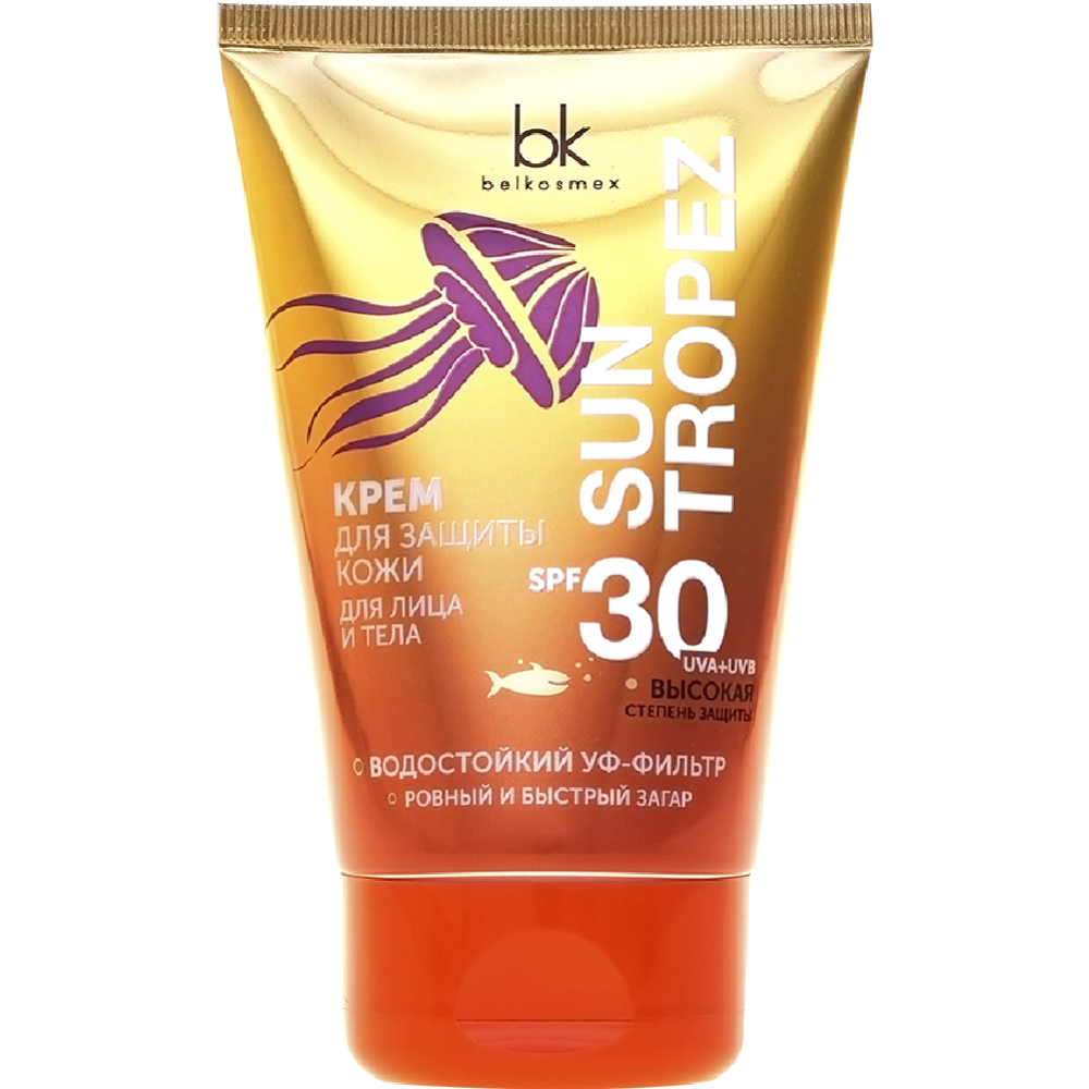 Крем «BelKosmex» SPF30, Sun Tropez, для защиты кожи для лица и тела, 120 г