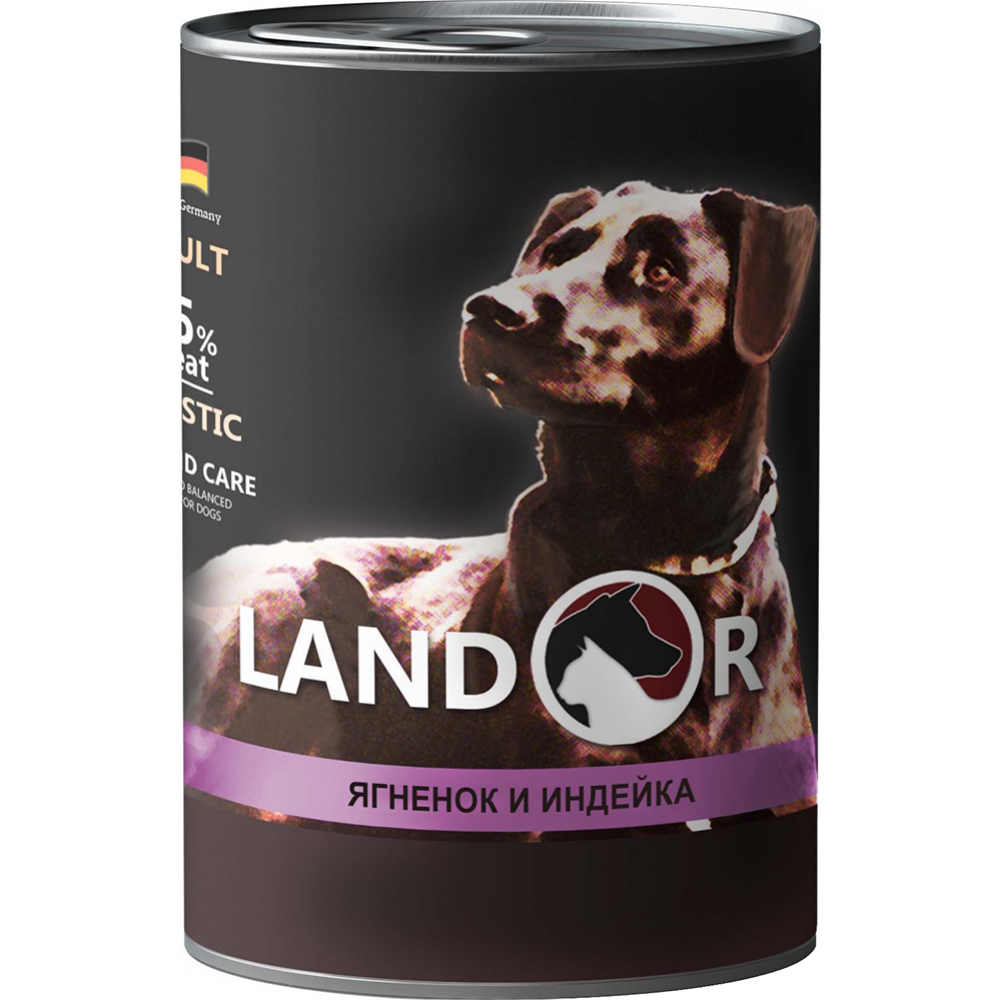 Корм для собак «Landor» Для всех пород, ягненок/индейка, 4250084, 400 г