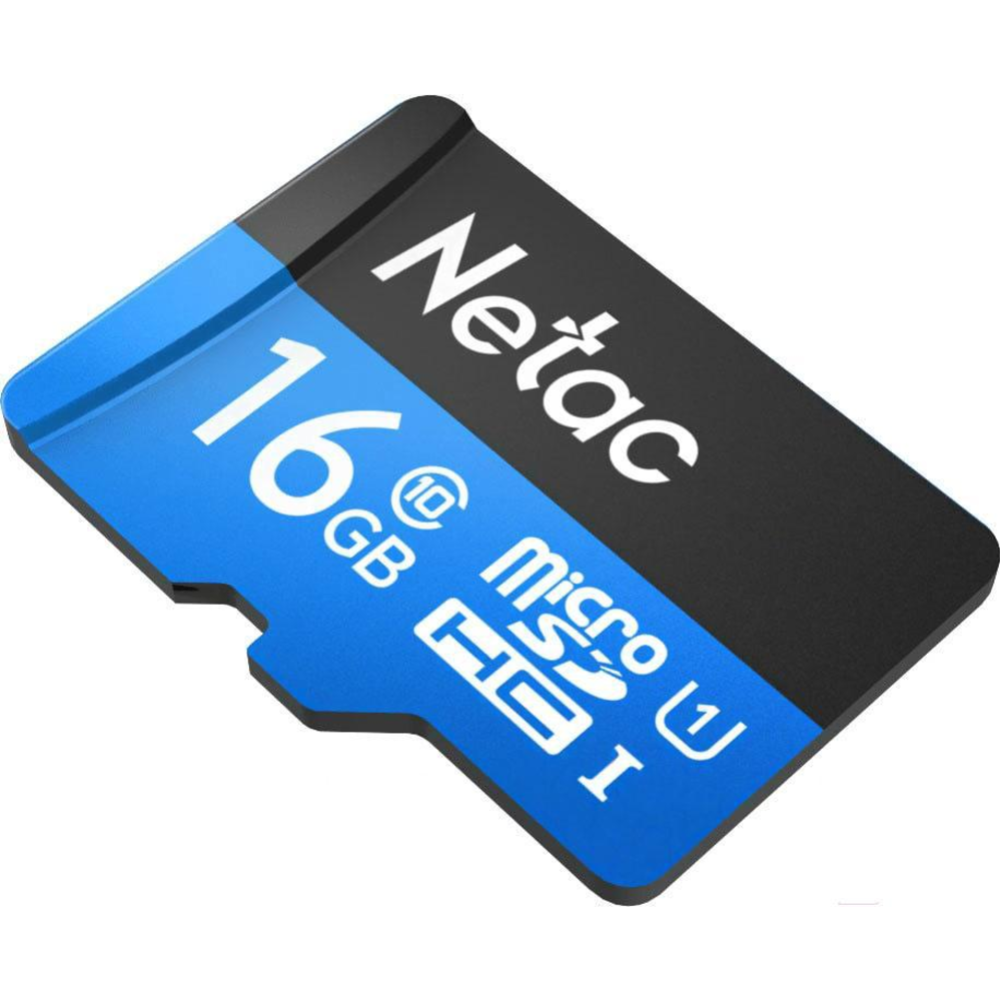 Карта памяти «Netac» MicroSDHC 16GB Class 10 UHS-I P500 Standard с адаптером, NT02P500STN-016G-R