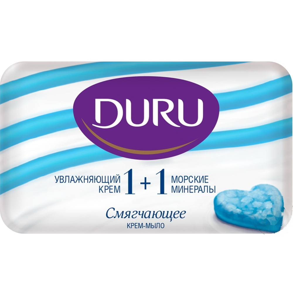 Мыло туалетное «Duru» 1+1 морские минералы+увлажняющий крем, 80 г #0