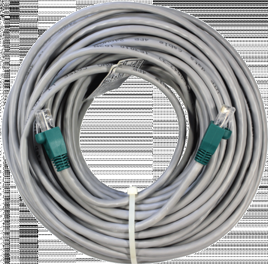 Патчкорд кроссовер UTP5e RJ45-RJ45 30м (4х2х24AWG[0.5мм] CCA) ("ЛВВ" Шнур ШДИ-5e УУ-30э)