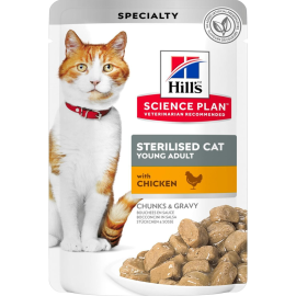 Корм для кошек «Hill's» Science Plan Young Adult Sterilised, Chicken, 85 г