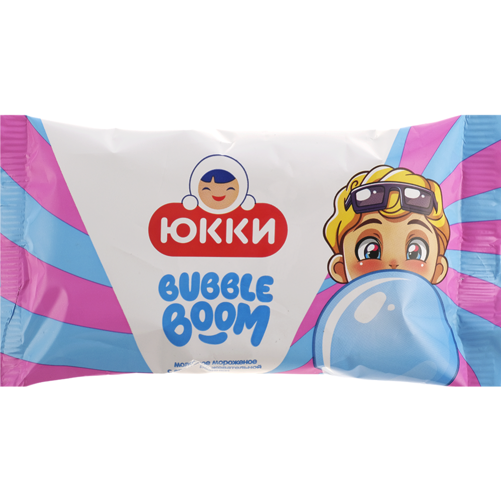 Мороженое молочное «Юкки» Bubble Boom, с ароматом жевательной резинки, 50 г #0