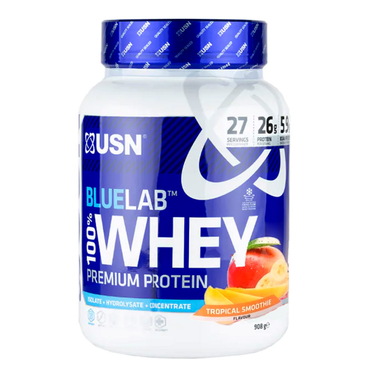 Про­те­ин сы­во­ро­точ­ный USN Bluelab Whey Protein 908 г Тро­пи­че­ское смузи